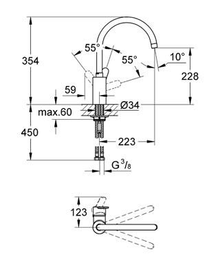 德國 GROHE Eurostyle Cosmopolitan 33975-002 廚盆龍頭