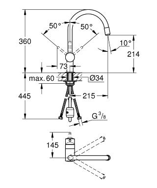 德國 GROHE Minta 32918DC 不鏽鋼廚盆龍頭連可拉出出水咀