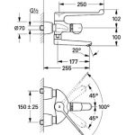 德國 GROHE Grohtherm Ergomix 34020 明牆恆溫單控面盆龍頭