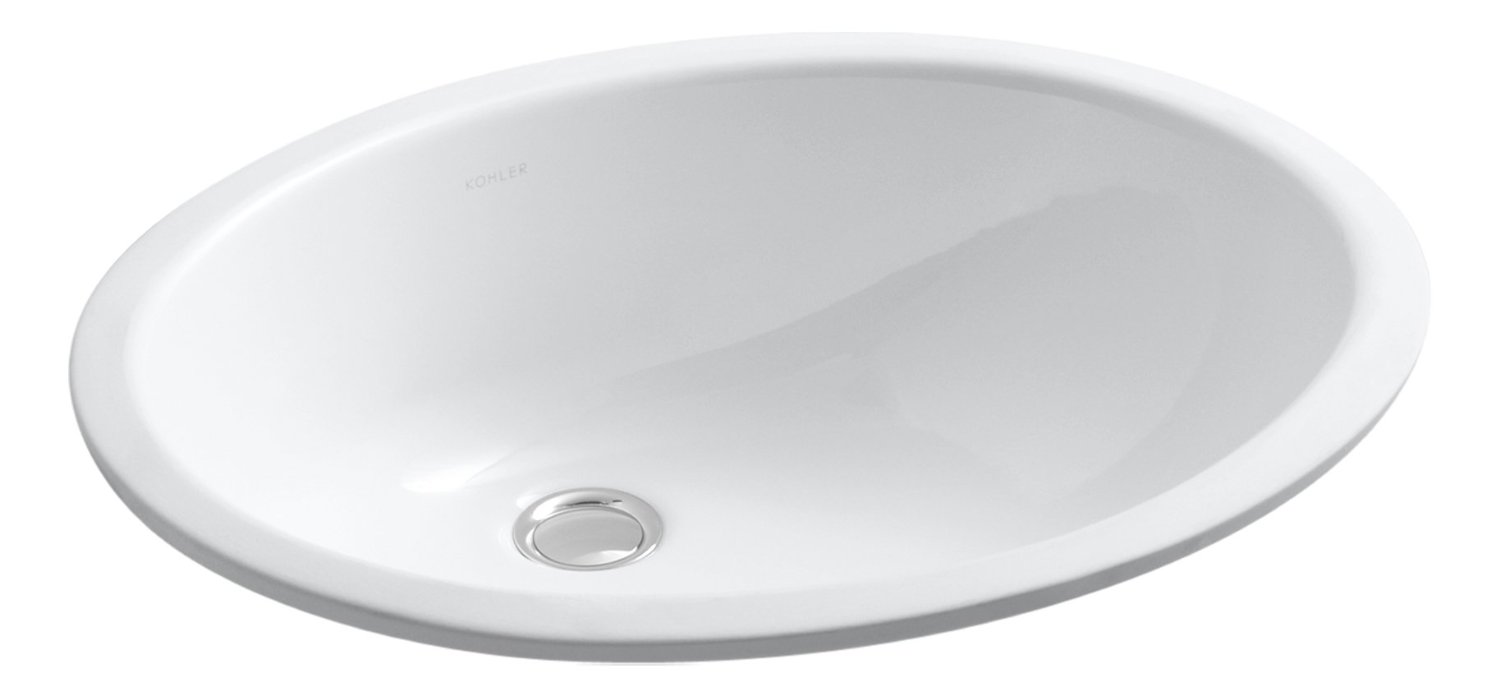 美國 KOHLER Caxton K-2210T/X-0 檯底面盆 489x410mm 白色
