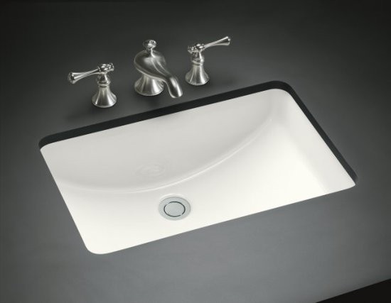 美國 KOHLER Ladena K-2214X-0 長方形檯底面盆 530x365mm 白色