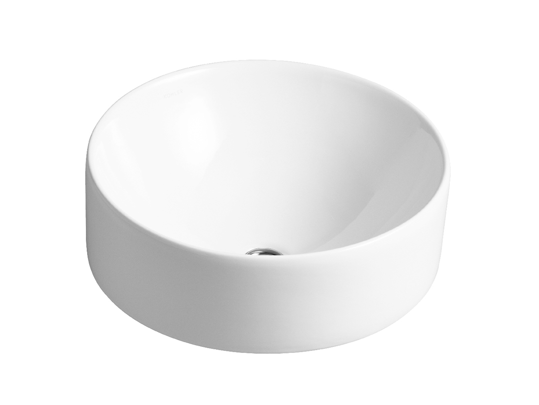 美國 KOHLER Chalice K-14800 圓形檯上面盆 420x420mm 白色