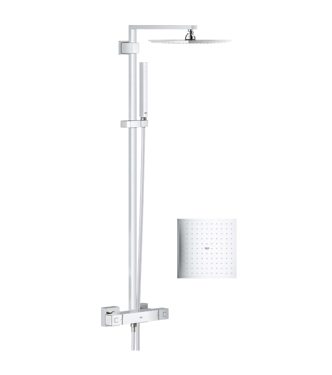 德國 GROHE Euphoria Cube 26087 明牆圓形雨淋式花灑組合連恆溫花灑龍頭