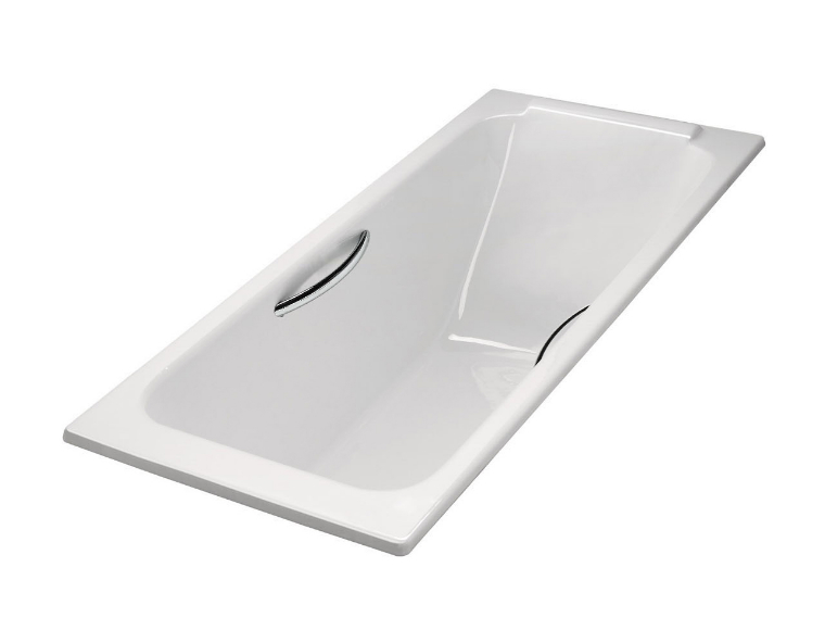 美國 KOHLER Parallel 1875T-GR 嵌入式生鐵浴缸連扶手 1500x700x450mm 白色