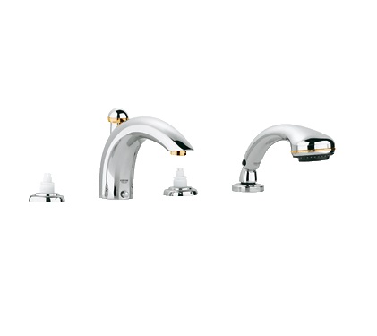 德國 Grohe Talia 25560IG 4孔缸邊浴缸龍頭連手提花灑頭 鉻金色