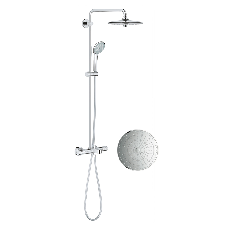 德國 GROHE Euphoria 260 26114001 明牆圓形雨淋式花灑組合連恆溫浴缸龍頭