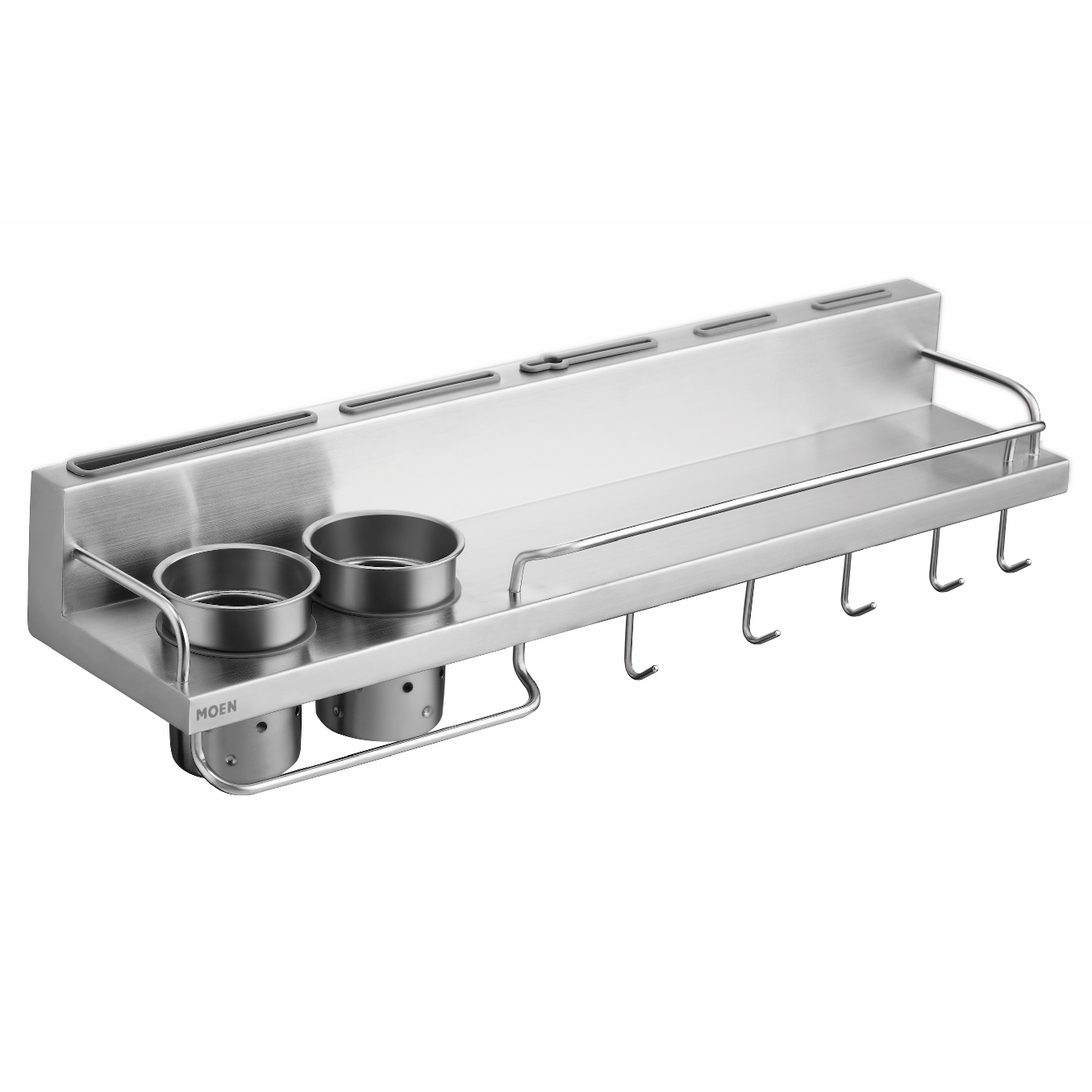 美國 Moen Celine KAC0104SL 不鏽鋼多功能廚房置物掛架 600mm (拉絲銀)