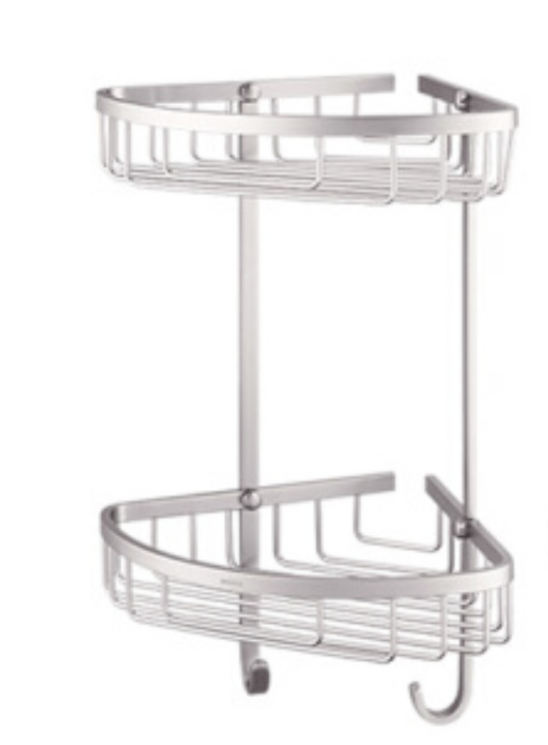 美國 Moen Alisa ACC2414 鋁合金掛牆雙層角架 286x211x403mm (磨砂色)