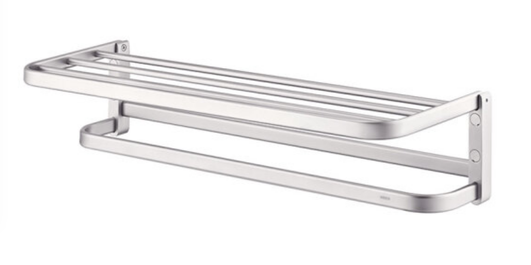 美國 Moen Alisa ACC2401 鋁合金掛牆摺疊雙層毛巾架 620x221x139mm (磨砂色)