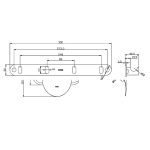美國 Moen Alisa ACC2408 鋁合金4位衣鈎 300mm (磨砂色)