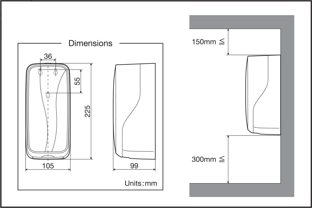 SARAYA Sanilavo UD-450 掛牆自動感應潔手梘液機 (SA-73715)