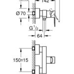 grohe-33865001-shower-mixer-drawing
